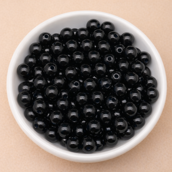 Perlice akrilne crne 4mm